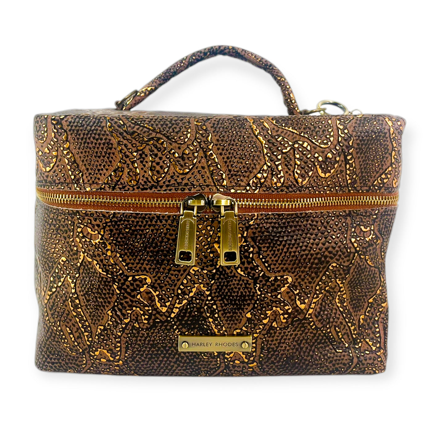 Train Case-Luggage & Bags > Cosmetic & Toiletry Bags > Travel Organizer Bags-Western-Cowhide-Bags-Handmade-Products-Gifts-Dancing Cactus Designs