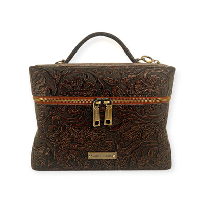 Train Case-Luggage & Bags > Cosmetic & Toiletry Bags > Travel Organizer Bags-Western-Cowhide-Bags-Handmade-Products-Gifts-Dancing Cactus Designs