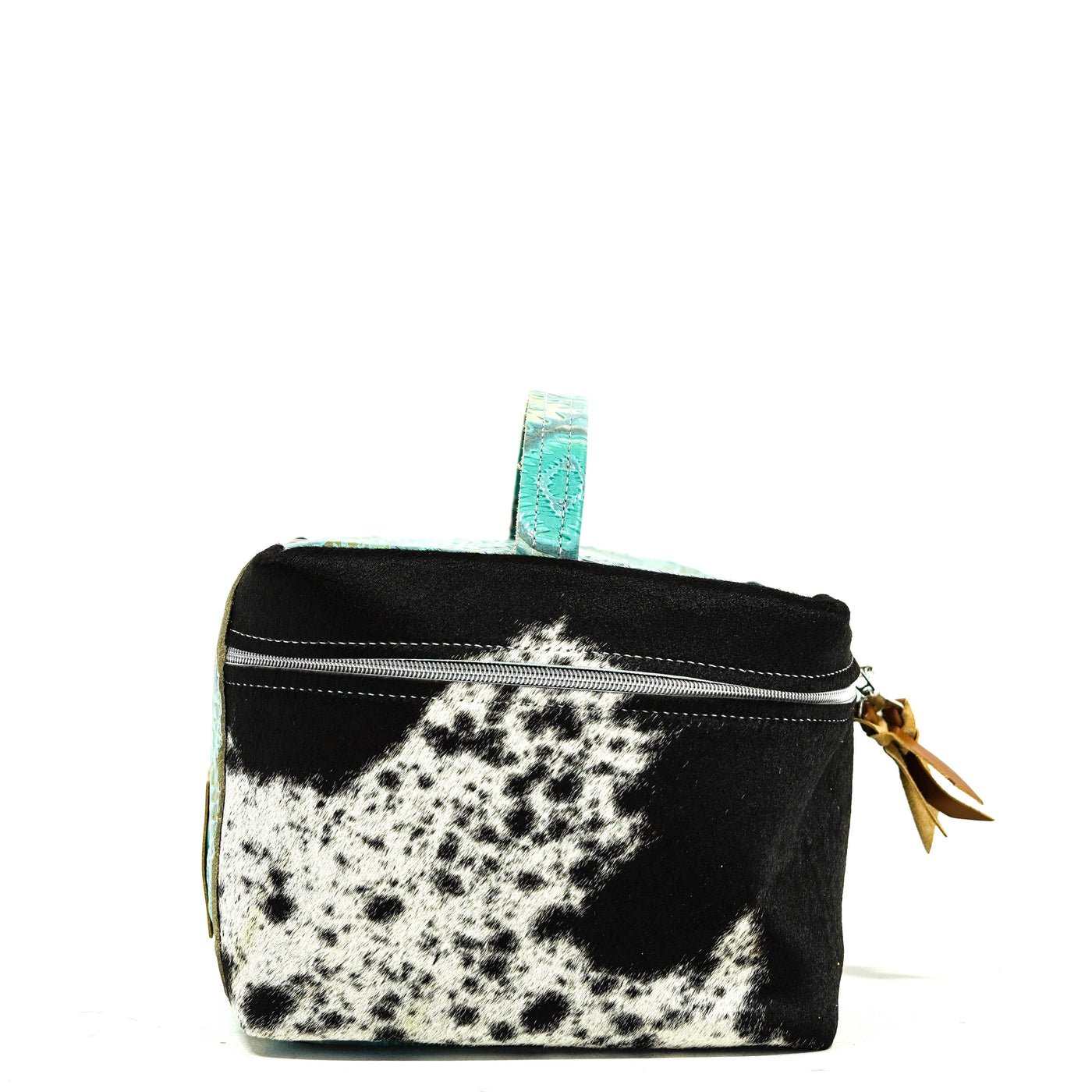 Train Station - Black & White w/ Canyon Aztec-Train Station-Western-Cowhide-Bags-Handmade-Products-Gifts-Dancing Cactus Designs