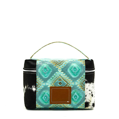 Train Station - Black & White w/ Canyon Aztec-Train Station-Western-Cowhide-Bags-Handmade-Products-Gifts-Dancing Cactus Designs
