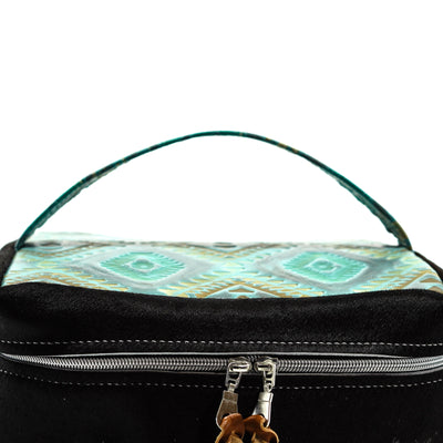 Train Station - Black & White w/ Canyon Aztec-Train Station-Western-Cowhide-Bags-Handmade-Products-Gifts-Dancing Cactus Designs