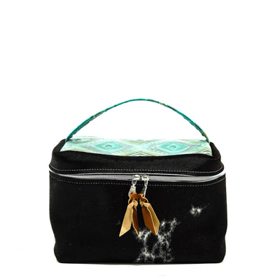 Train Station - Black & White w/ Canyon Aztec-Train Station-Western-Cowhide-Bags-Handmade-Products-Gifts-Dancing Cactus Designs