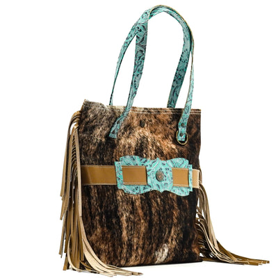 Trisha - Two-Tone Brindle w/ Royston Tool-Trisha-Western-Cowhide-Bags-Handmade-Products-Gifts-Dancing Cactus Designs