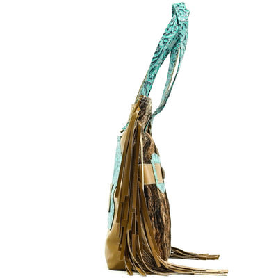 Trisha - Two-Tone Brindle w/ Royston Tool-Trisha-Western-Cowhide-Bags-Handmade-Products-Gifts-Dancing Cactus Designs