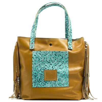 Trisha - Two-Tone Brindle w/ Royston Tool-Trisha-Western-Cowhide-Bags-Handmade-Products-Gifts-Dancing Cactus Designs