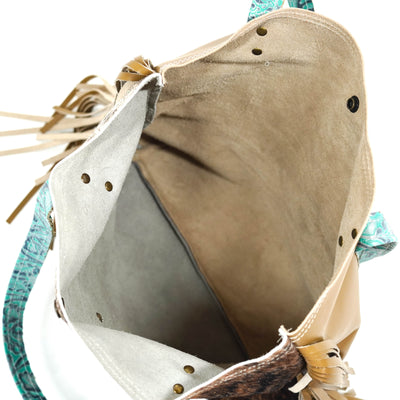 Trisha - Two-Tone Brindle w/ Royston Tool-Trisha-Western-Cowhide-Bags-Handmade-Products-Gifts-Dancing Cactus Designs