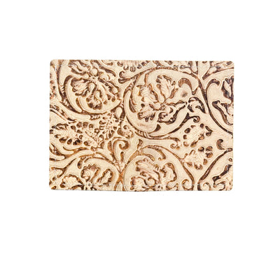 Waylon Wallet - All Embossed w/ Gold Ivory Tool-Waylon Wallet-Western-Cowhide-Bags-Handmade-Products-Gifts-Dancing Cactus Designs