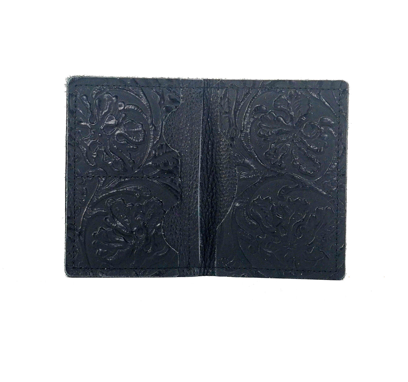 Waylon Wallet - All Embossed w/ Onyx Tool-Waylon Wallet-Western-Cowhide-Bags-Handmade-Products-Gifts-Dancing Cactus Designs