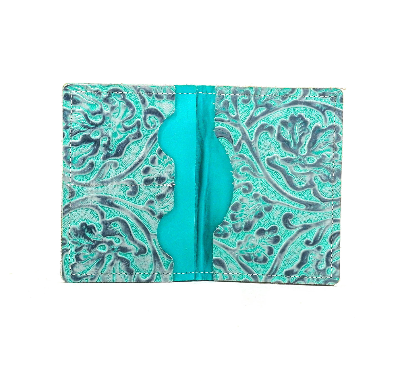 Waylon Wallet - All Embossed w/ Royston Tool-Waylon Wallet-Western-Cowhide-Bags-Handmade-Products-Gifts-Dancing Cactus Designs
