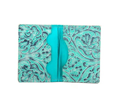 Waylon Wallet - All Embossed w/ Royston Tool-Waylon Wallet-Western-Cowhide-Bags-Handmade-Products-Gifts-Dancing Cactus Designs