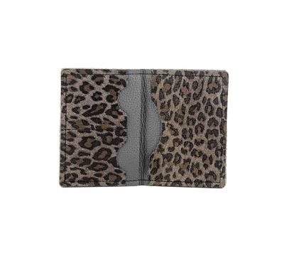 Waylon Wallet - All Leather w/ Titanium Leopard-Waylon Wallet-Western-Cowhide-Bags-Handmade-Products-Gifts-Dancing Cactus Designs