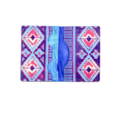Waylon Wallet - Black & White w/ Unicorn Navajo-Waylon Wallet-Western-Cowhide-Bags-Handmade-Products-Gifts-Dancing Cactus Designs
