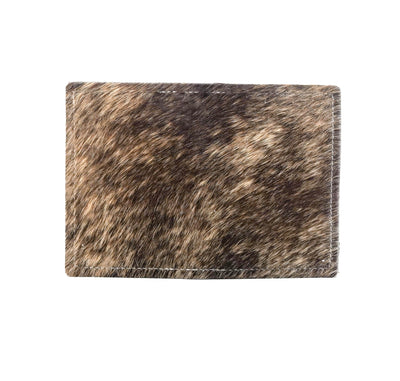 Waylon Wallet - Brindle w/ Rocky Mountain Aztec-Waylon Wallet-Western-Cowhide-Bags-Handmade-Products-Gifts-Dancing Cactus Designs