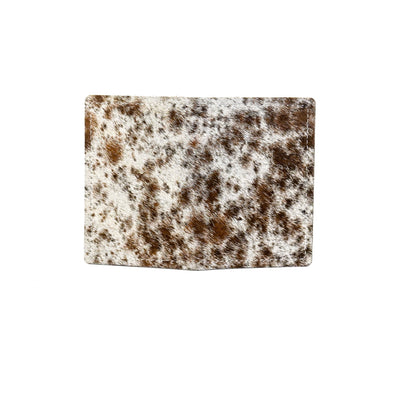 Waylon Wallet - Chocolate & White w/ Deadwood Roses-Waylon Wallet-Western-Cowhide-Bags-Handmade-Products-Gifts-Dancing Cactus Designs