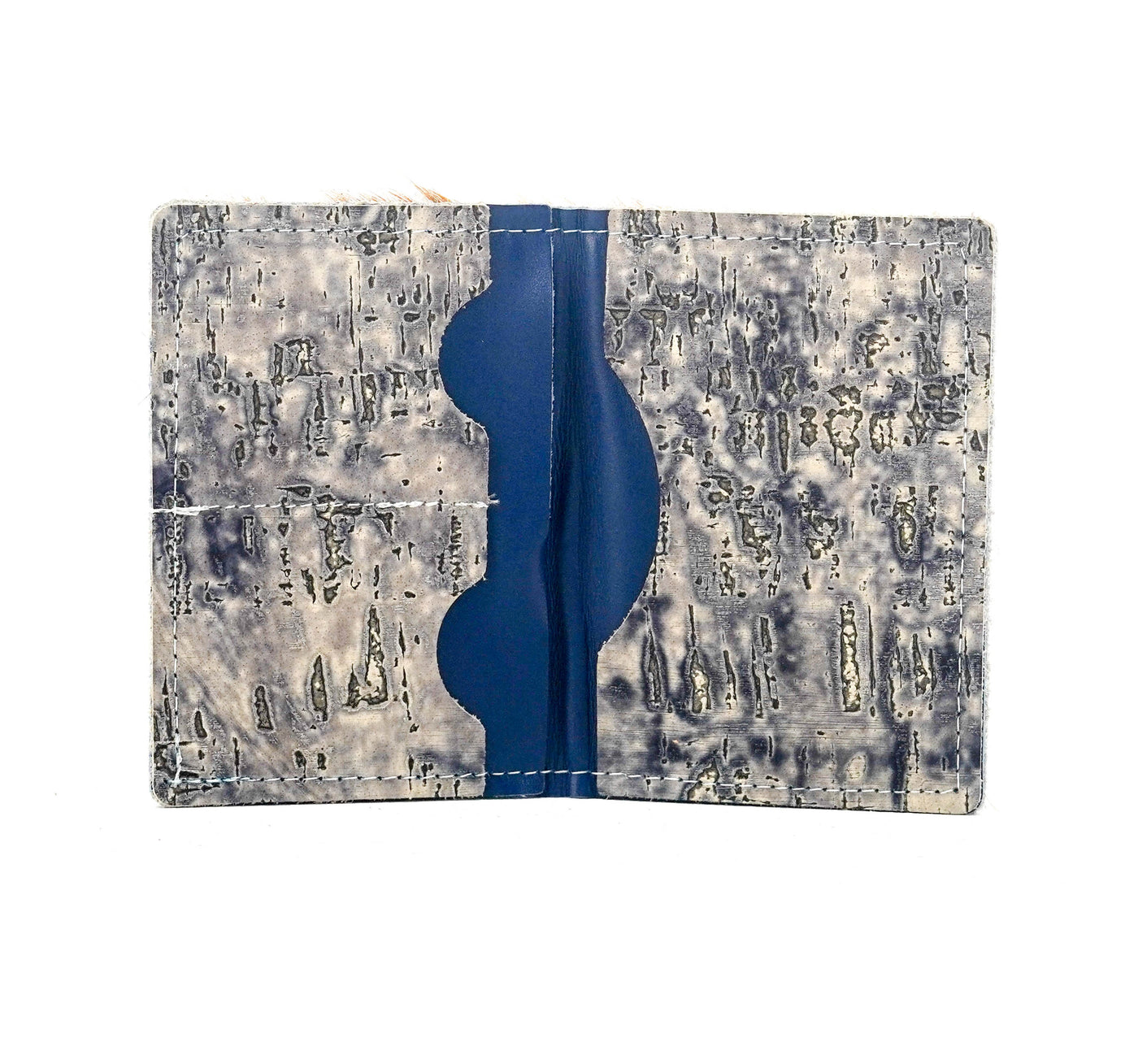 Waylon Wallet - Longhorn w/ Denim Driftwood-Waylon Wallet-Western-Cowhide-Bags-Handmade-Products-Gifts-Dancing Cactus Designs