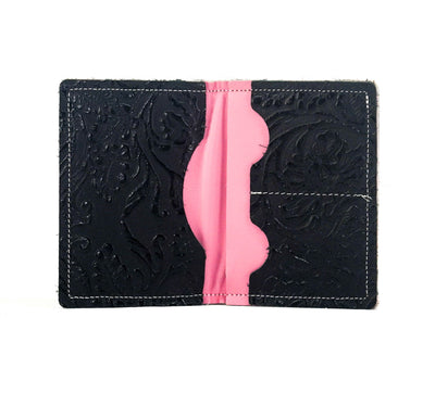 Waylon Wallet - Tricolor w/ Onyx Tool-Waylon Wallet-Western-Cowhide-Bags-Handmade-Products-Gifts-Dancing Cactus Designs