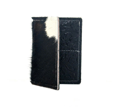 Waylon Wallet - Tricolor w/ Onyx Tool-Waylon Wallet-Western-Cowhide-Bags-Handmade-Products-Gifts-Dancing Cactus Designs