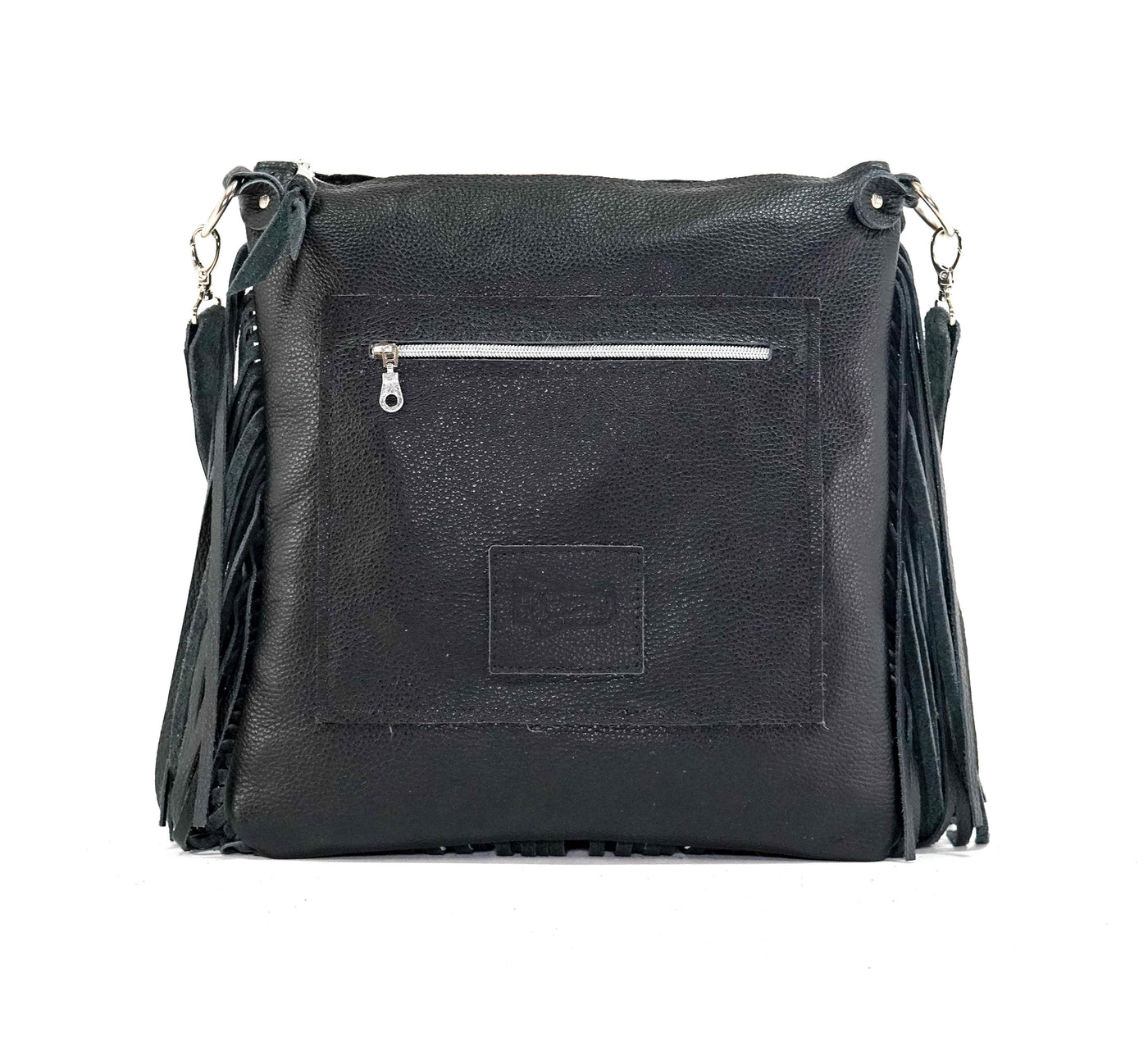 Wynonna - Black & White w/ Onyx Diamond Stitch-Wynonna-Western-Cowhide-Bags-Handmade-Products-Gifts-Dancing Cactus Designs