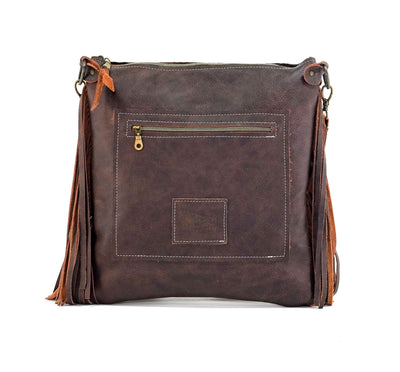 Wynonna - Brindle w/ Evergreen tool-Wynonna-Western-Cowhide-Bags-Handmade-Products-Gifts-Dancing Cactus Designs