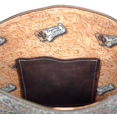Wynonna - Brindle w/ Evergreen tool-Wynonna-Western-Cowhide-Bags-Handmade-Products-Gifts-Dancing Cactus Designs