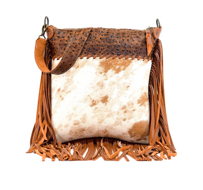 Wynonna - Longhorn w/ Saddle Ostrich-Wynonna-Western-Cowhide-Bags-Handmade-Products-Gifts-Dancing Cactus Designs