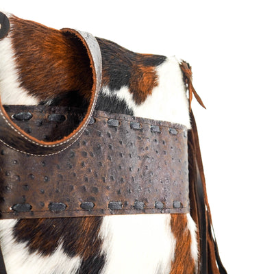 Wynonna - Tricolor w/ Walnut Ostrich-Wynonna-Western-Cowhide-Bags-Handmade-Products-Gifts-Dancing Cactus Designs