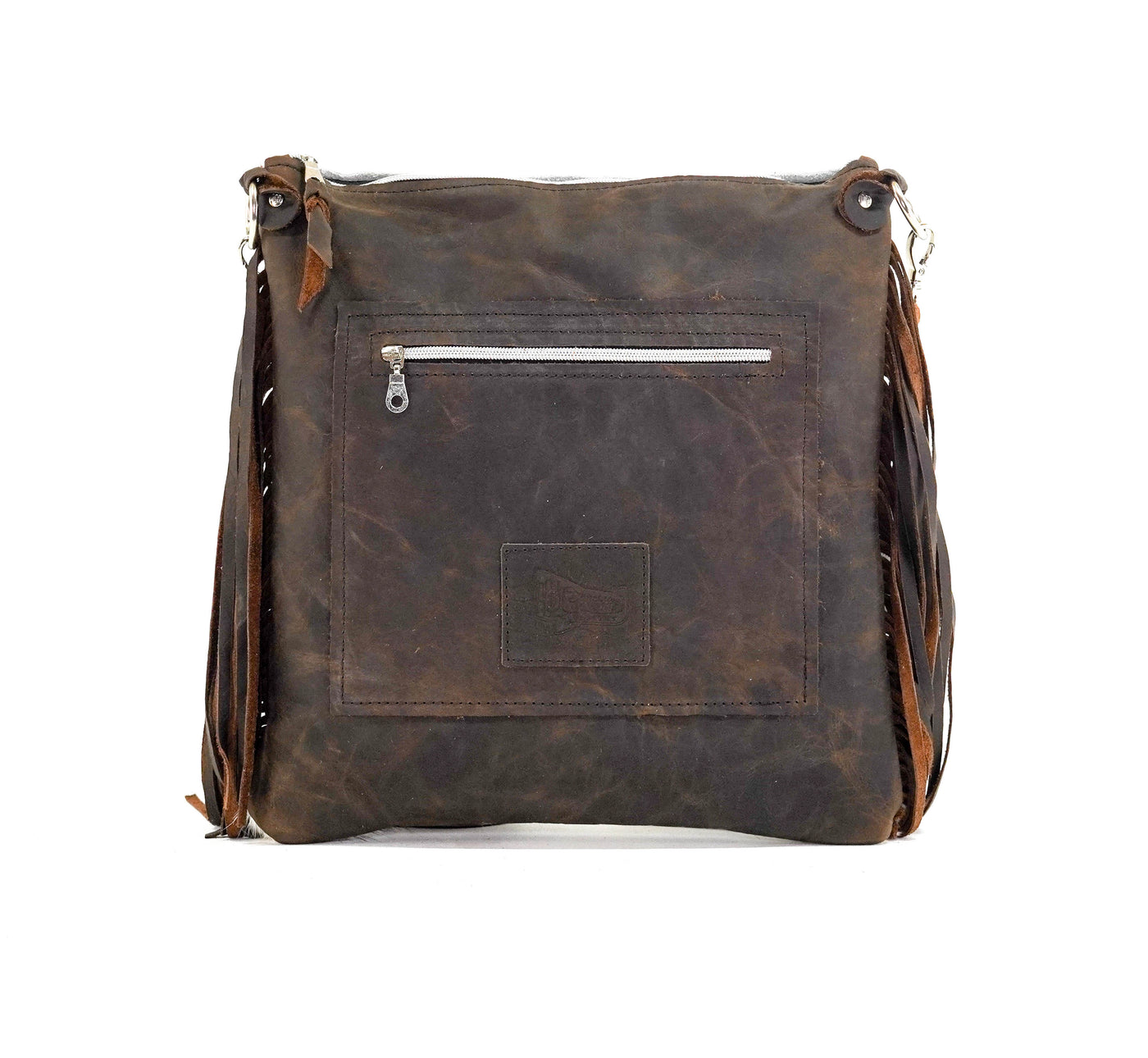 Wynonna - Tricolor w/ Walnut Ostrich-Wynonna-Western-Cowhide-Bags-Handmade-Products-Gifts-Dancing Cactus Designs