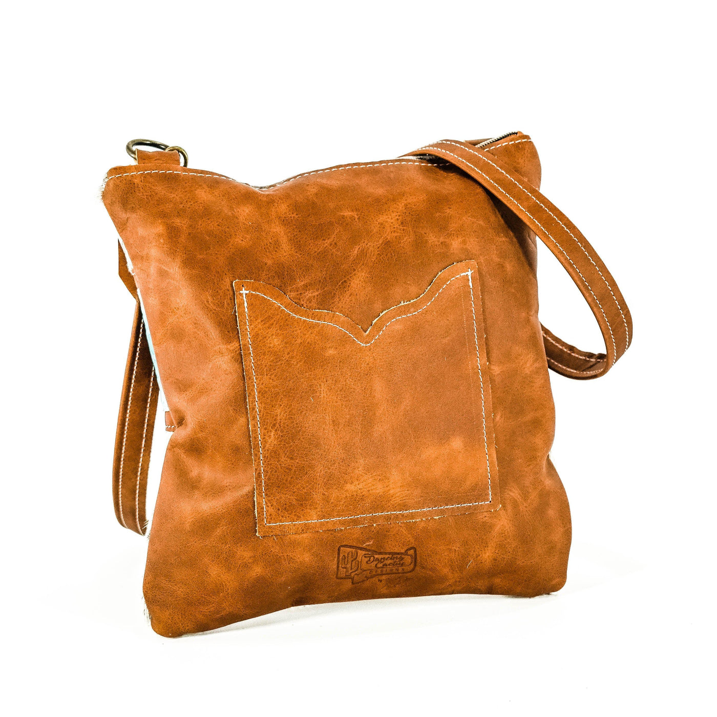 006 Shania - Light Grey Brindle w/ Canyon Aztec-Shania-Western-Cowhide-Bags-Handmade-Products-Gifts-Dancing Cactus Designs