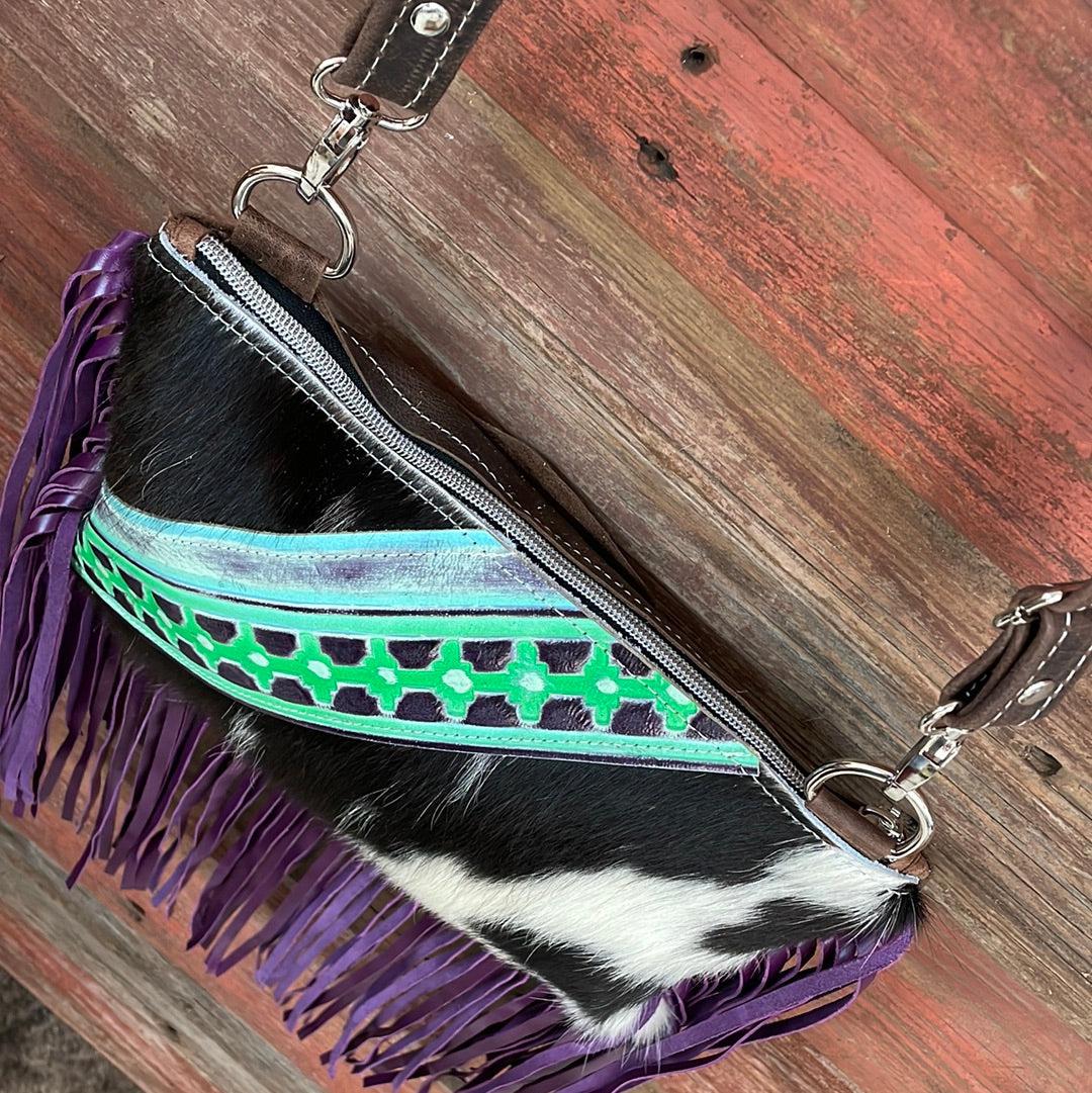052 Patsy - Black & White w/ 90's Party-Patsy-Western-Cowhide-Bags-Handmade-Products-Gifts-Dancing Cactus Designs