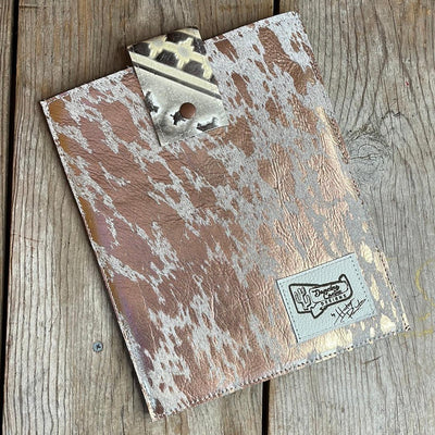 13'' Tablet Sleeve - Rosegold Acid w/ Adobe Navajo-13'' Tablet Sleeve-Western-Cowhide-Bags-Handmade-Products-Gifts-Dancing Cactus Designs