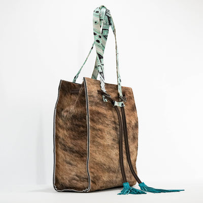 Mini Lainey - Brindle w/ Iceland Navajo-Mini Lainey-Western-Cowhide-Bags-Handmade-Products-Gifts-Dancing Cactus Designs