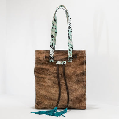 Mini Lainey - Brindle w/ Iceland Navajo-Mini Lainey-Western-Cowhide-Bags-Handmade-Products-Gifts-Dancing Cactus Designs